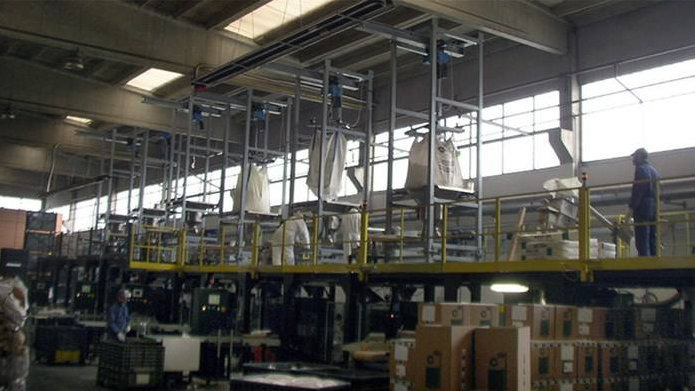 白土噸袋投料輸送系統